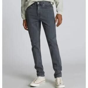 Everlane Men's Slim Stretch Jean Gray Wash Size 34x32